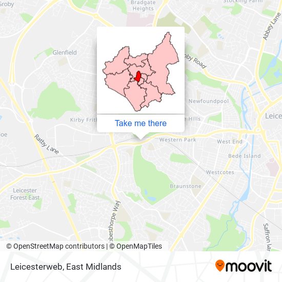 Leicesterweb map