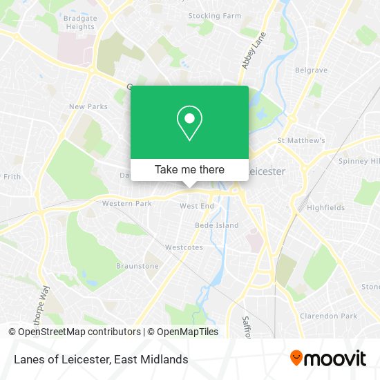Lanes of Leicester map
