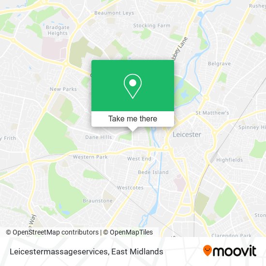 Leicestermassageservices map