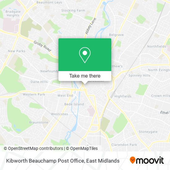 Kibworth Beauchamp Post Office map