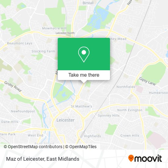 Maz of Leicester map
