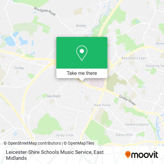 Leicester-Shire Schools Music Service map