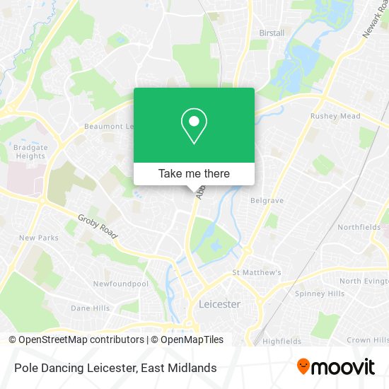 Pole Dancing Leicester map