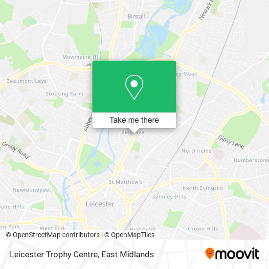 Leicester Trophy Centre map