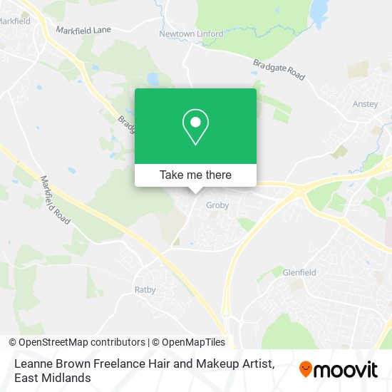 Leanne Brown Freelance Hair and Makeup Artist map