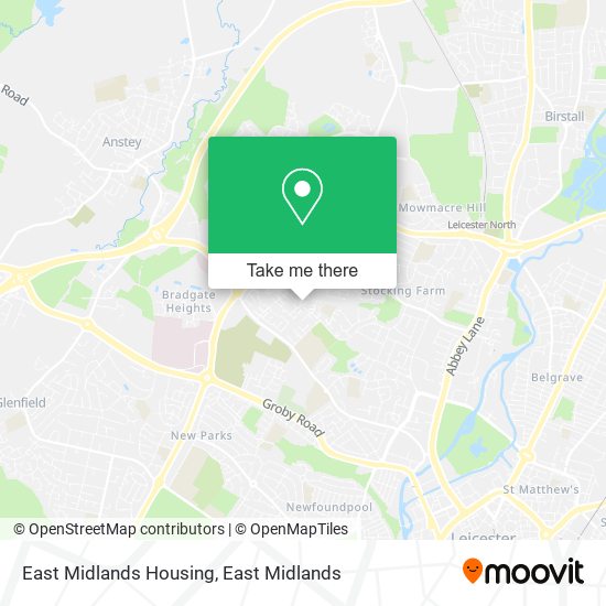 East Midlands Housing map
