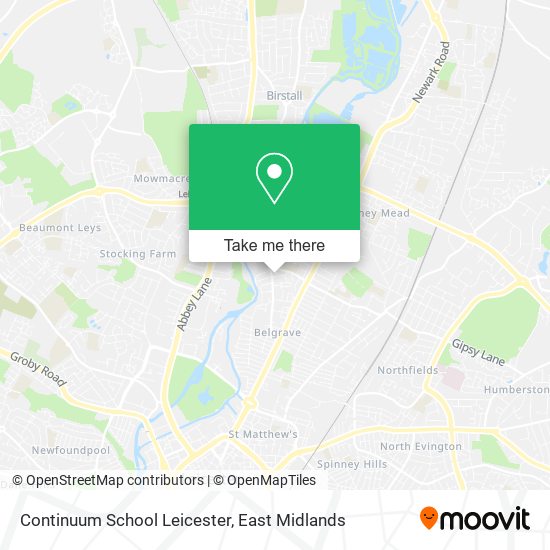 Continuum School Leicester map