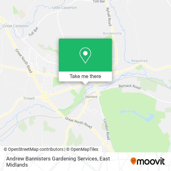 Andrew Bannisters Gardening Services map