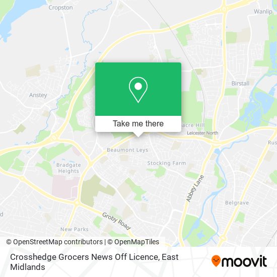 Crosshedge Grocers News Off Licence map