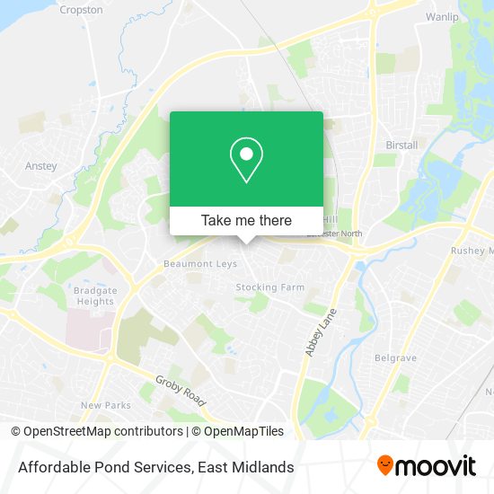 Affordable Pond Services map
