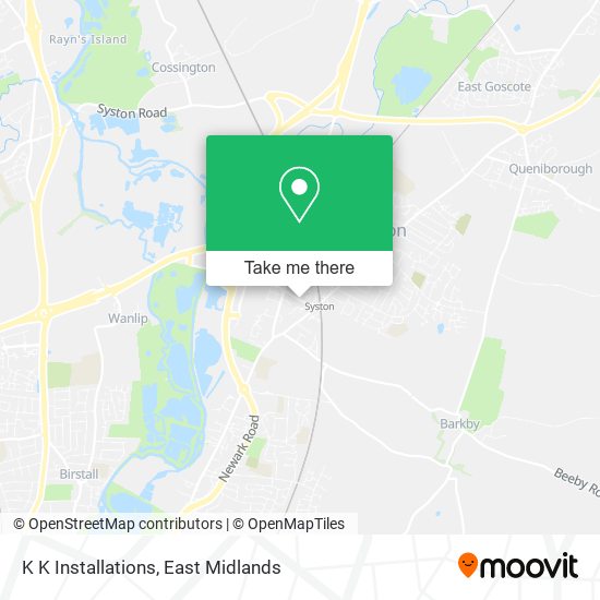 K K Installations map