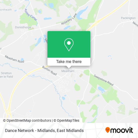 Dance Network - Midlands map