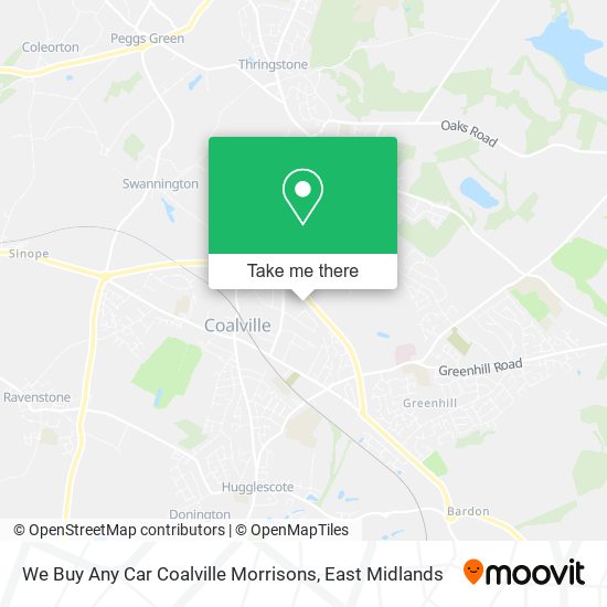 We Buy Any Car Coalville Morrisons map