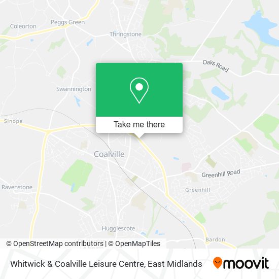 Whitwick & Coalville Leisure Centre map