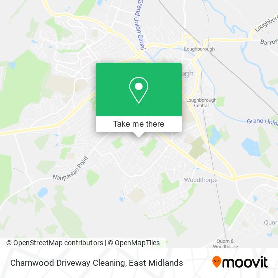 Charnwood Driveway Cleaning map
