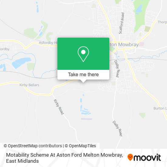 Motability Scheme At Aston Ford Melton Mowbray map