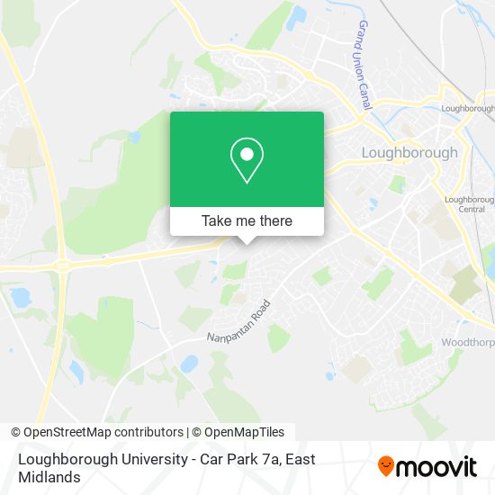 Loughborough University - Car Park 7a map