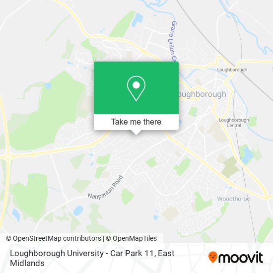 Loughborough University - Car Park 11 map