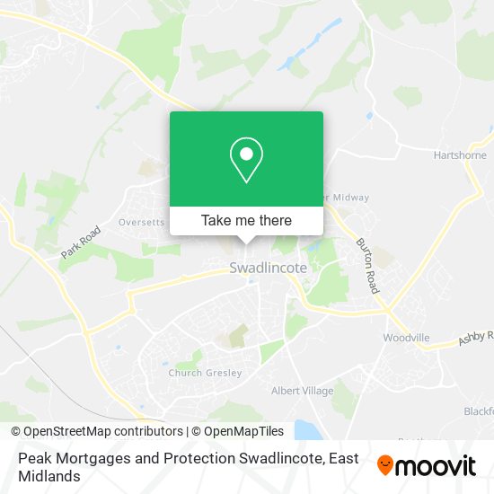 Peak Mortgages and Protection Swadlincote map
