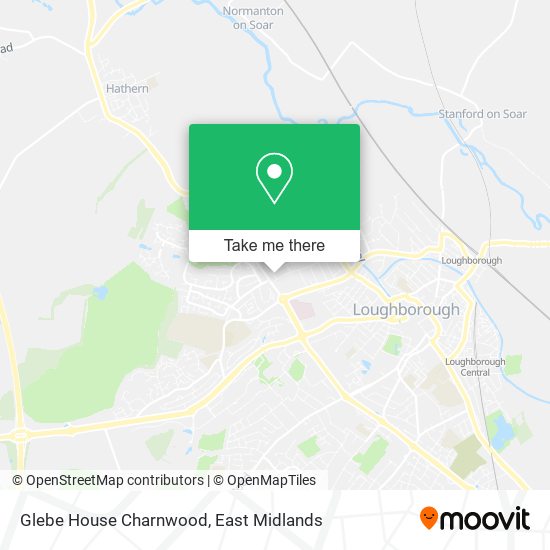 Glebe House Charnwood map