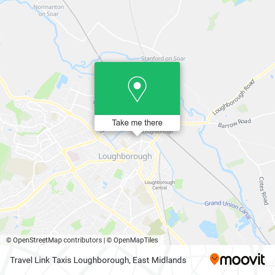 Travel Link Taxis Loughborough map