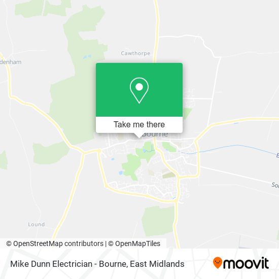 Mike Dunn Electrician - Bourne map