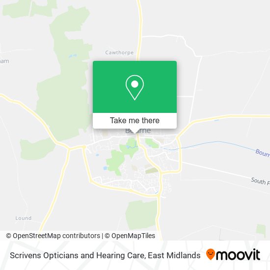 Scrivens Opticians and Hearing Care map
