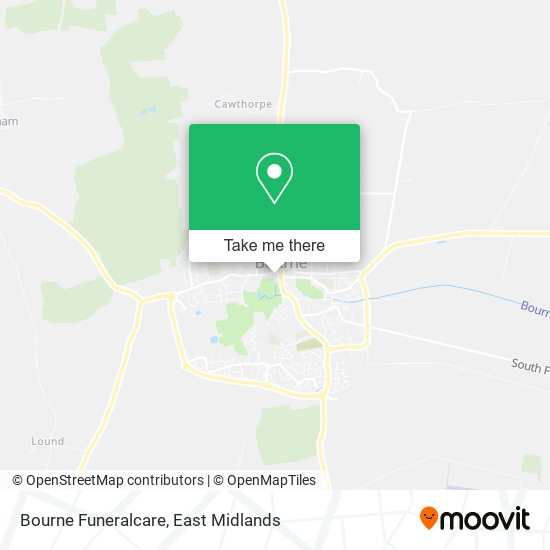 Bourne Funeralcare map