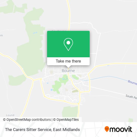 The Carers Sitter Service map