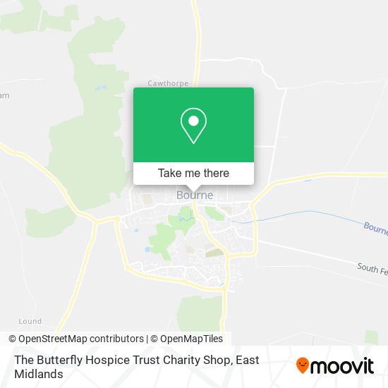 The Butterfly Hospice Trust Charity Shop map