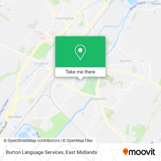 Burton Language Services map