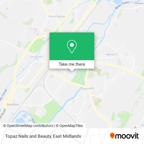 Topaz Nails and Beauty map