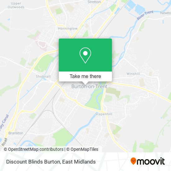 Discount Blinds Burton map