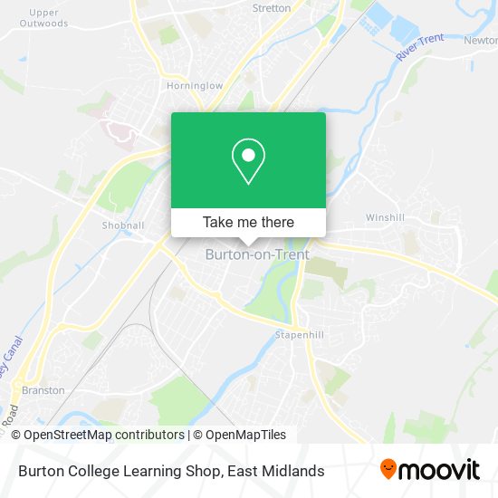 Burton College Learning Shop map