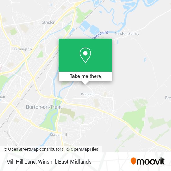 Mill Hill Lane, Winshill map