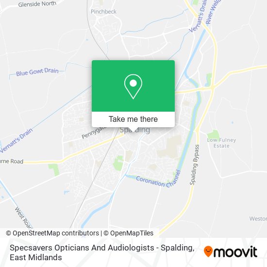 Specsavers Opticians And Audiologists - Spalding map