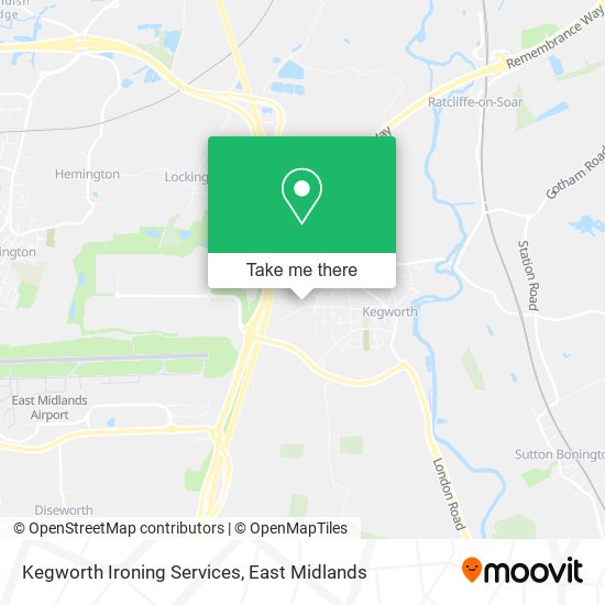 Kegworth Ironing Services map