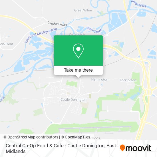Central Co-Op Food & Cafe - Castle Donington map