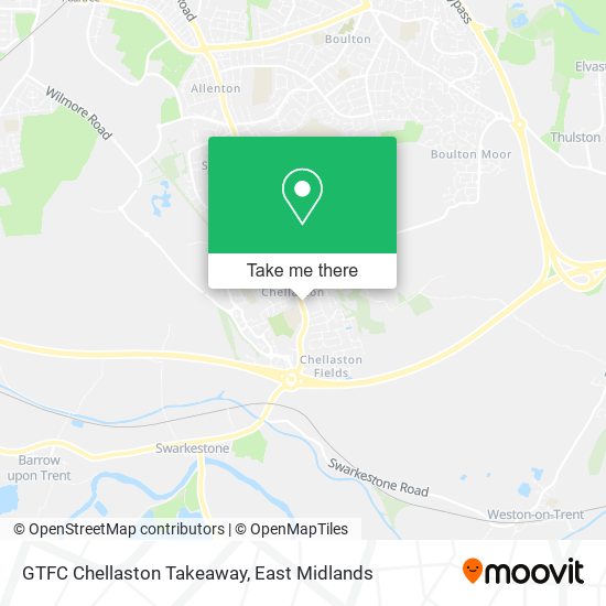 GTFC Chellaston Takeaway map