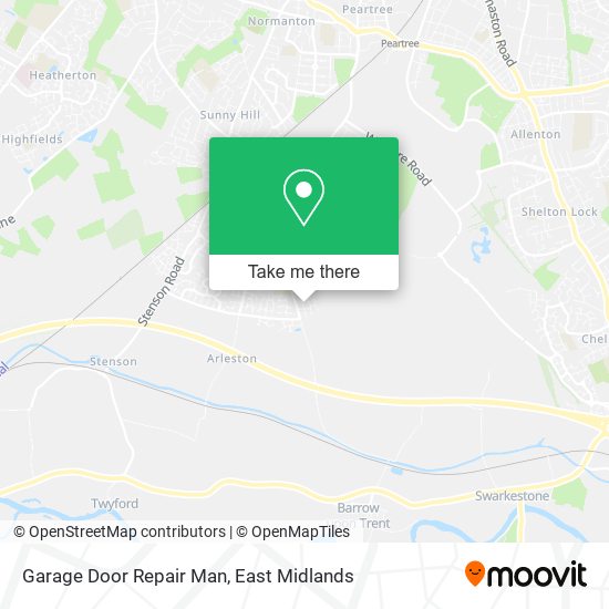 Garage Door Repair Man map