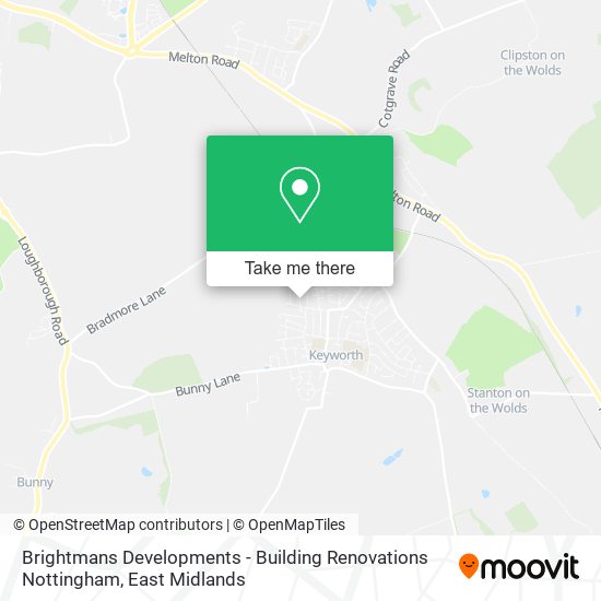 Brightmans Developments - Building Renovations Nottingham map