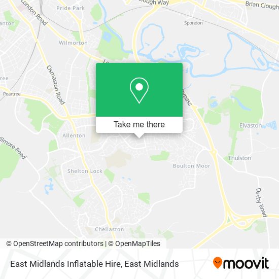 East Midlands Inflatable Hire map