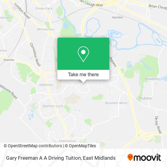 Gary Freeman A A Driving Tuition map