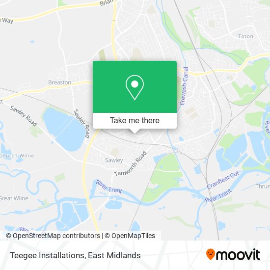 Teegee Installations map