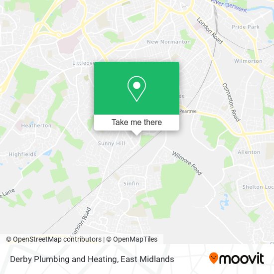 Derby Plumbing and Heating map