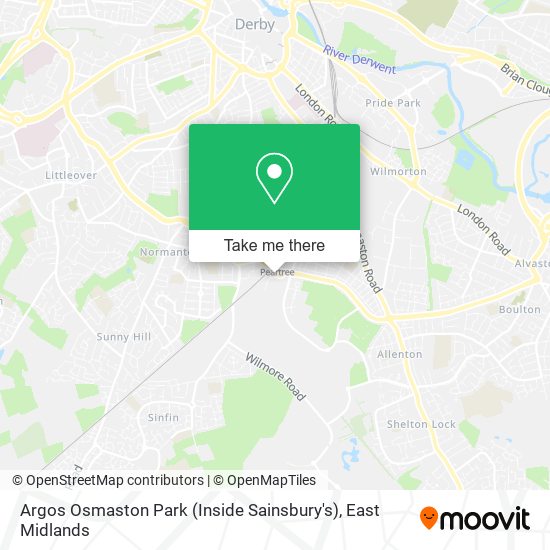 Argos Osmaston Park (Inside Sainsbury's) map