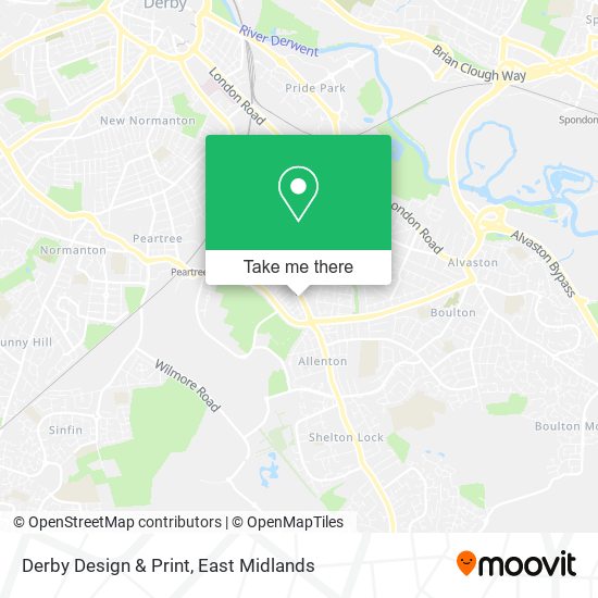 Derby Design & Print map