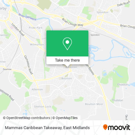 Mammas Caribbean Takeaway map