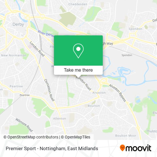 Premier Sport - Nottingham map