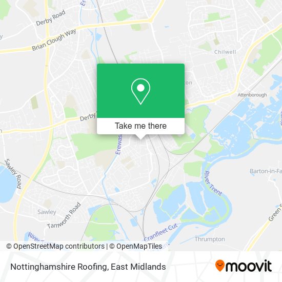 Nottinghamshire Roofing map
